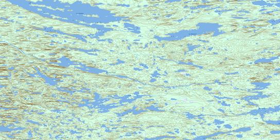 Lac Nougueres Topo Map 033J04 at 1:50,000 scale - National Topographic System of Canada (NTS) - Toporama map