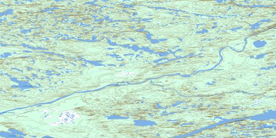 Lac Goffreteau Topo Map 033J05 at 1:50,000 scale - National Topographic System of Canada (NTS) - Toporama map