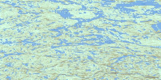 Lac Kinglet Topo Map 033J11 at 1:50,000 scale - National Topographic System of Canada (NTS) - Toporama map