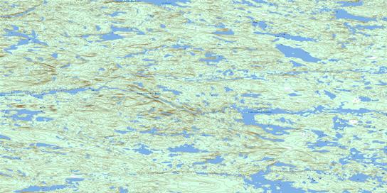 Lac Morpain Topo Map 033J16 at 1:50,000 scale - National Topographic System of Canada (NTS) - Toporama map
