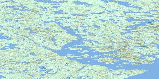 Lac Nudant Topographic map 033K02 at 1:50,000 Scale