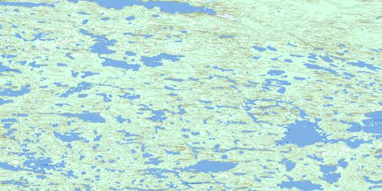 Lac Awahagats Topo Map 033K06 at 1:50,000 scale - National Topographic System of Canada (NTS) - Toporama map