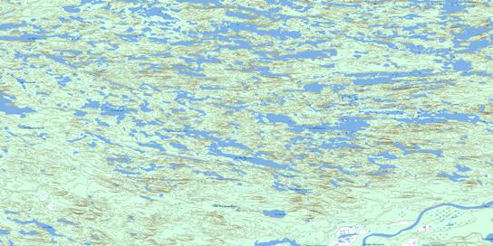 Lac Barrois Topo Map 033K08 at 1:50,000 scale - National Topographic System of Canada (NTS) - Toporama map