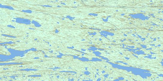 Lac Atichikami Topographic map 033K12 at 1:50,000 Scale