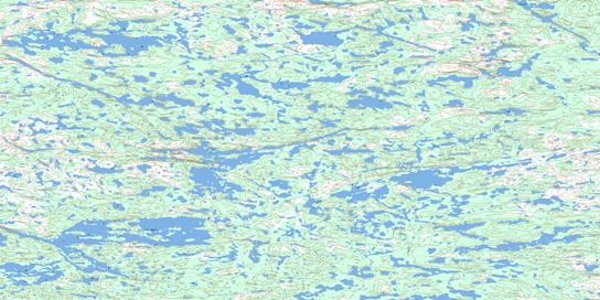 Lac Amyot Topographic map 033K14 at 1:50,000 Scale
