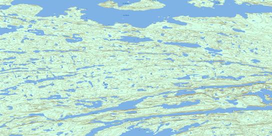 Lac Caillaud Topographic map 033L09 at 1:50,000 Scale
