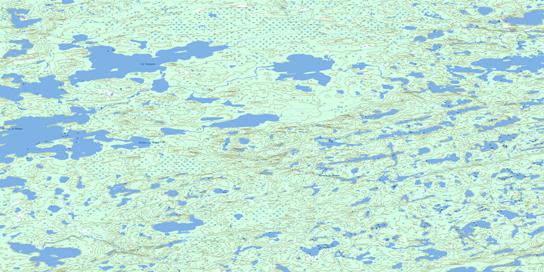 Lac Savignon Topo Map 033L10 at 1:50,000 scale - National Topographic System of Canada (NTS) - Toporama map