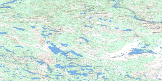 Lac Fagnant Topo Map 033N02 at 1:50,000 scale - National Topographic System of Canada (NTS) - Toporama map
