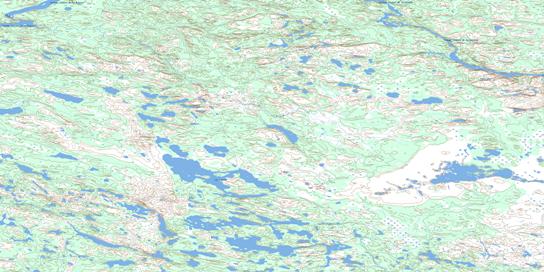 Lac Fagnant Topographic map 033N02 at 1:50,000 Scale