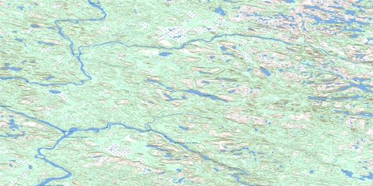 Lac Thibault Topographic map 033N07 at 1:50,000 Scale