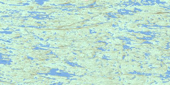 Lac Bribaut Topographic map 033P04 at 1:50,000 Scale