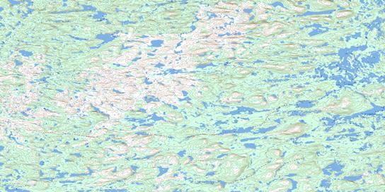 Lac Glinel Topographic map 033P09 at 1:50,000 Scale