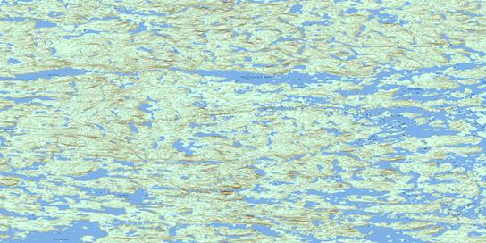 Lac Pigin Topo Map 033P12 at 1:50,000 scale - National Topographic System of Canada (NTS) - Toporama map