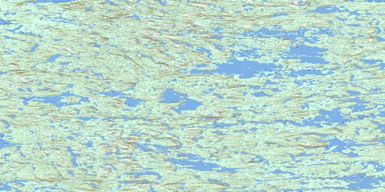 Lac Rousselin Topographic map 033P13 at 1:50,000 Scale