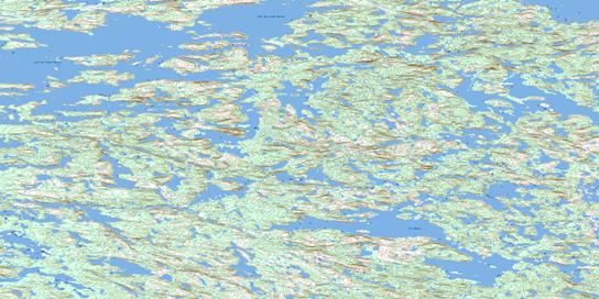 Lac Bourg Topo Map 034A05 at 1:50,000 scale - National Topographic System of Canada (NTS) - Toporama map