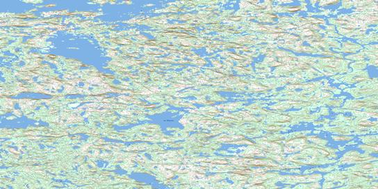 Lac Alegrain Topographic map 034A06 at 1:50,000 Scale