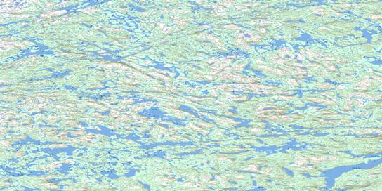 Lac Ouilem Topographic map 034A14 at 1:50,000 Scale