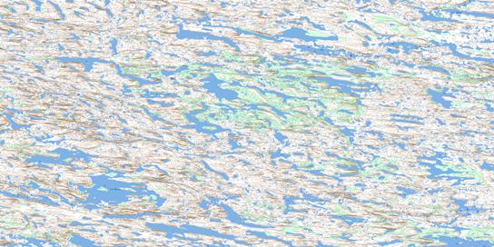Lac Melvin Topographic map 034B15 at 1:50,000 Scale