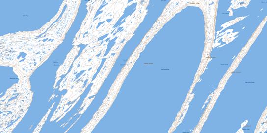 Upper Wetalltok Bay Topographic map 034D03 at 1:50,000 Scale