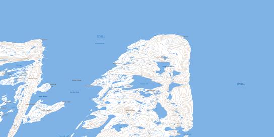 Cape Bartlett Topo Map 034D07 at 1:50,000 scale - National Topographic System of Canada (NTS) - Toporama map