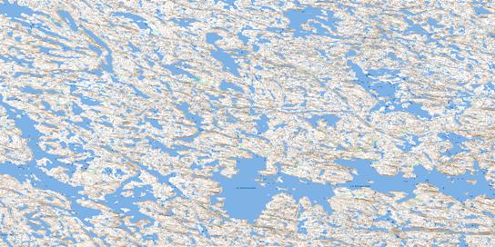Lac Qullinaaraaluk Topographic map 034G10 at 1:50,000 Scale