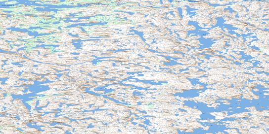 Lac Darac Topo Map 034G12 at 1:50,000 scale - National Topographic System of Canada (NTS) - Toporama map