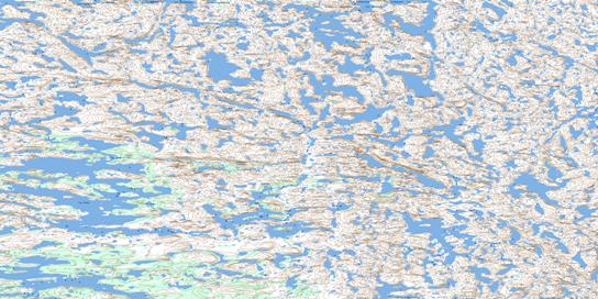 Lac Bush Topo Map 034G13 at 1:50,000 scale - National Topographic System of Canada (NTS) - Toporama map