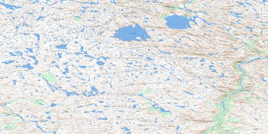 Lac Benita Topo Map 034H01 at 1:50,000 scale - National Topographic System of Canada (NTS) - Toporama map