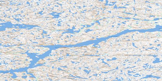 Lac Depocas Topo Map 034H12 at 1:50,000 scale - National Topographic System of Canada (NTS) - Toporama map