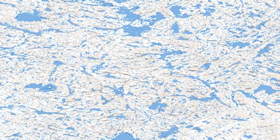 Lac Normandeau Topo Map 034I09 at 1:50,000 scale - National Topographic System of Canada (NTS) - Toporama map