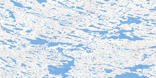 Lac Pullison Topo Map 034I14 at 1:50,000 scale - National Topographic System of Canada (NTS) - Toporama map