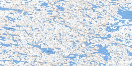 Lac Chatignon Topo Map 034J05 at 1:50,000 scale - National Topographic System of Canada (NTS) - Toporama map