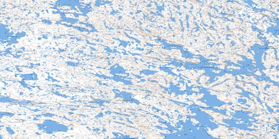 Lac Farineau Topo Map 034J06 at 1:50,000 scale - National Topographic System of Canada (NTS) - Toporama map