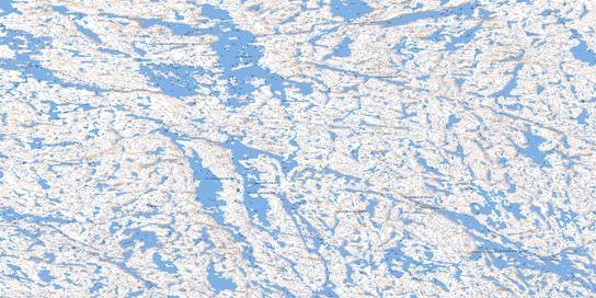 Lac Thiersant Topo Map 034J14 at 1:50,000 scale - National Topographic System of Canada (NTS) - Toporama map