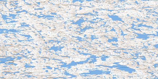 Lac Ujarsutjulik Topo Map 034K01 at 1:50,000 scale - National Topographic System of Canada (NTS) - Toporama map