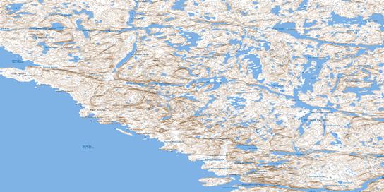 Lac Sanningajuq Topo Map 034K03 at 1:50,000 scale - National Topographic System of Canada (NTS) - Toporama map