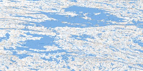 Lac Tasiat Topo Map 034O03 at 1:50,000 scale - National Topographic System of Canada (NTS) - Toporama map