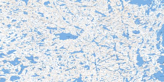 Lac Bachant Topo Map 034P01 at 1:50,000 scale - National Topographic System of Canada (NTS) - Toporama map