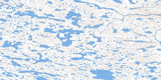 Lac Hemerit Topo Map 034P03 at 1:50,000 scale - National Topographic System of Canada (NTS) - Toporama map