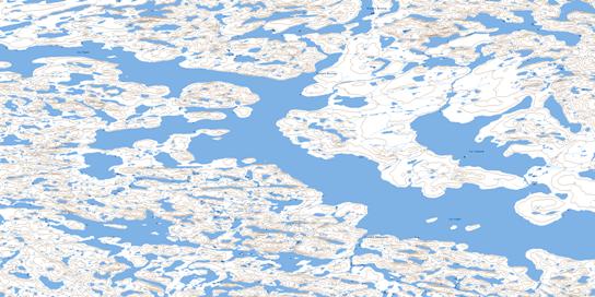 Lac Tunusuk Topo Map 034P05 at 1:50,000 scale - National Topographic System of Canada (NTS) - Toporama map