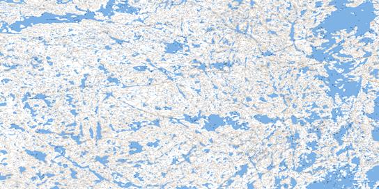 Lac Ciaunaux Topo Map 034P08 at 1:50,000 scale - National Topographic System of Canada (NTS) - Toporama map