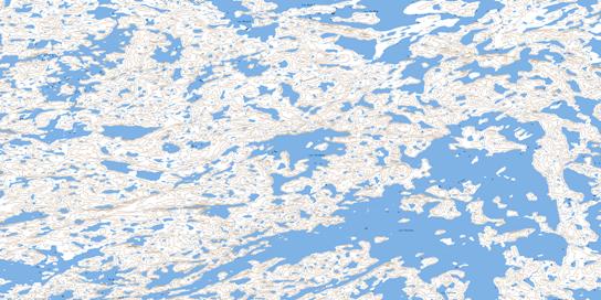 Lac Curodeau Topo Map 034P13 at 1:50,000 scale - National Topographic System of Canada (NTS) - Toporama map