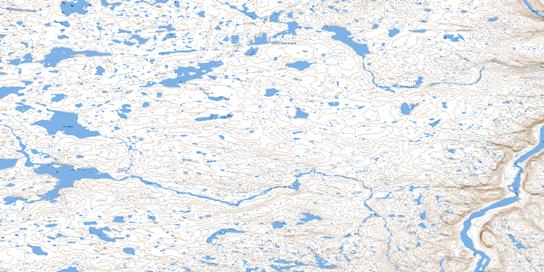 Lac Rahin Topo Map 034P15 at 1:50,000 scale - National Topographic System of Canada (NTS) - Toporama map