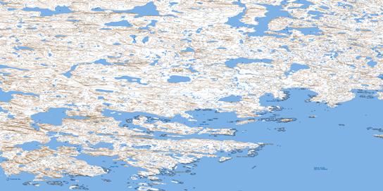 Pudla Inlet Topo Map 036C08 at 1:50,000 scale - National Topographic System of Canada (NTS) - Toporama map