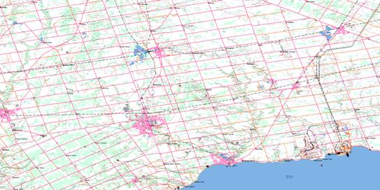 Simcoe Topo Map 040I16 at 1:50,000 scale - National Topographic System of Canada (NTS) - Toporama map