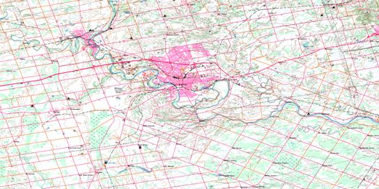 Brantford Topographic map 040P01 at 1:50,000 Scale