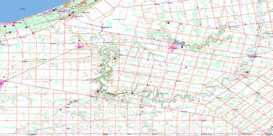 Parkhill Topo Map 040P04 at 1:50,000 scale - National Topographic System of Canada (NTS) - Toporama map