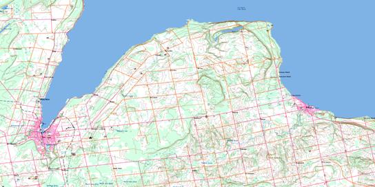 Owen Sound Topo Map 041A10 at 1:50,000 scale - National Topographic System of Canada (NTS) - Toporama map