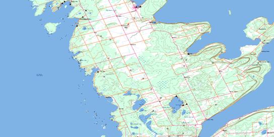 Cape Croker Topo Map 041A14 at 1:50,000 scale - National Topographic System of Canada (NTS) - Toporama map