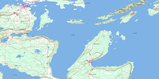Little Current Topo Map 041H13 at 1:50,000 scale - National Topographic System of Canada (NTS) - Toporama map
